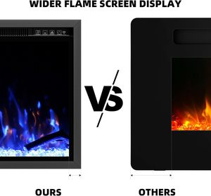 Indoor Hanging Led <strong>Fireplace</strong> Large Screen Wall Mounted Built-in Floating 3d <strong>Electric</strong> <strong>Fireplace</strong> Heater <strong>Logs</strong> with Remote Control