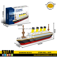 2000 pièces de blocs micro-brick diamant de 34 cm, modèle du Titanic (USA), jouets d'assemblage, décoration d'intérieur, avec certificats CPC CE