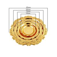 Zilveren gouden ijzeren dienblad glanzende plaat voor decoratie ornamenten buffet fruit cake feestbenodigdheden dessert diversen opbergborden