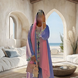 Customizable Abaya Popular Spring Summer Embroidery Flowers Modest Elegant Daily Eid Women Abaya 2025 New Abaya - Product Image 3