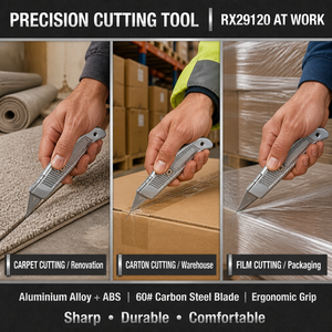 Couteau utilitaire robuste de haute qualité personnalisé OEM, lame en acier au carbone, couteaux de <span class=keywords><strong>couvreur</strong></span> adaptés pour couper les tapis de sol - Product Image 4