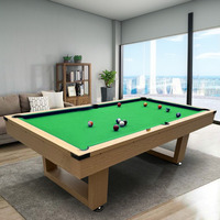 Table multi-jeux professionnelle de taille personnalisable de 7/8/9FT 3 en 1-pour piscine, billard, ping-pong et salle à manger, dessus en bois, pieds en bois massif