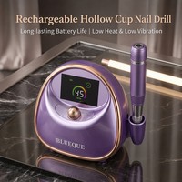Kit complet de ponceuse à ongles professionnelle 45000 tr/min avec moteur à rotor creux, 6 embouts, boîte couleur, fourniture complète, logo personnalisé, fabrication OEM