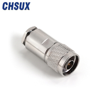 CHSUX Promotion Spéciale N-SMA-JK Connecteur Adaptateur Coaxial RF Droit Type N Mâle vers SMA Mâle en Acier Inoxydable/Laiton Plaqué Or