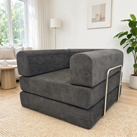 Canapé modulaire individuel en velours OEM ODM avec design peu encombrant pour la lecture et les loisirs à la maison ou dans la chambre
