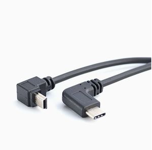 टाइप-सी से मिनी यूएसबी 2.0 90 डिग्री डेटा चार्जिंग ओलेग केबल संपर्क लाइन - Product Image 5