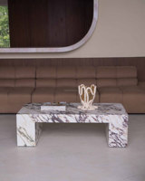 Maßgefertigter Couchtisch aus Grün-Weißem Onyx-Marmor für das Wohnzimmer, Rechteckiger Onyx-Jade-Marmor-Couchtisch