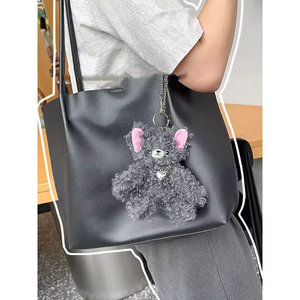 Cute <b>Cat</b>-shaped <b>Plush</b> Keychain Toy Doll Bag Accessory, Suitable As a Gift for Boys and Girls on Festivals - Product Image 2