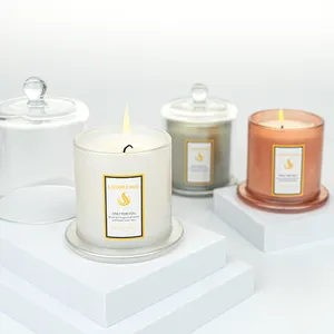 New style glass cover soy candle scented candle scents
