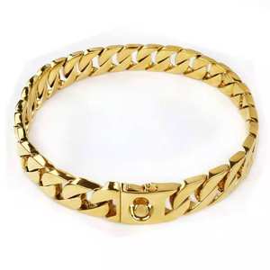 <span class=keywords><strong>Collar</strong></span> de Perro de Acero Inoxidable Dorado de 32 mm, <span class=keywords><strong>Collar</strong></span> de Metal para Bulldog, Collares y Correas de Cadena Dorada para Mascotas, Venta al por Mayor de Fábrica - Product Image 4
