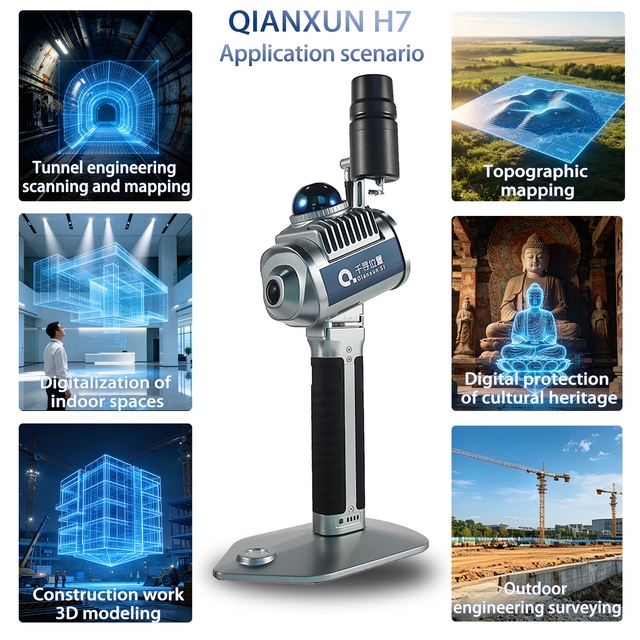 QIANXUN Starlight H7 Handheld SLAM Scanner 3D LiDAR with Multi-Mode SLAM Technology Professional 3D LiDAR Scanner