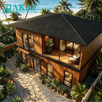 Casa Contenedor Expandible Plana de Fabricantes Chinos AKAY, Casa Modular Pequeña de 3 Dormitorios, Casa Móvil con Panel Sándwich Aislado