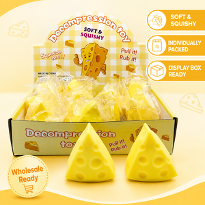 Pelota Blanda de TPR con Forma de Queso, Juguete Antiestrés y Sensorial para la Ansiedad - Product Image 1