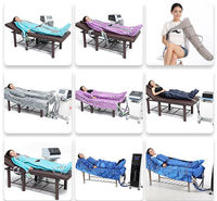 Appareil de pressothérapie lymphatique 8-en-1 pour le corps entier, machine de massage corporel à compression pneumatique intermittente séquentielle