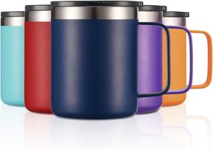 Vaso Térmico Ecológico de Doble Pared con Logotipo Personalizado, 12oz, 14oz, 16oz, 24oz, Recubrimiento en Polvo, Acero Inoxidable, Taza de Café para Camping, Antiderrames - Product Image 4