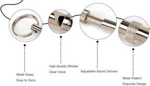 Silbato Ultrasónico de Metal para Perros, Silencioso, para Entrenamiento y Control de Ladridos, de Qbellpet - Product Image 4