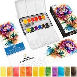 Set di Acquerelli Solidi per Artisti, 12 Pezzi/Set, Set di Colori con Scatola Portatile, Acuarelas Aquarela, Blocco per Acquerelli - Product Image 1