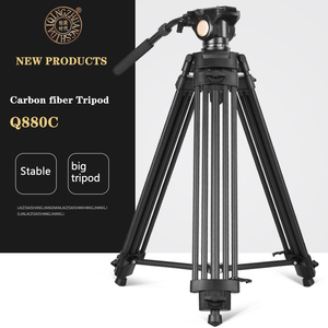 Qzsd Q880C Chuyên Nghiệp Sợi Carbon Máy Ảnh <span class=keywords><strong>Tripod</strong></span> 158 & 193Cm Kính Thiên Văn Chân Nhiệm Vụ Nặng Nề 10Kg Tải Đứng Cho Vlogging - Product Image 3