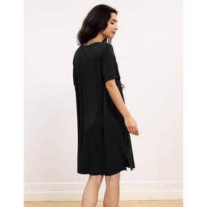 Camisón de Bambú Viscosa Premium Personalizado para Mujer, Manga Corta, Suave y Transpirable, Ropa de Dormir - Product Image 4