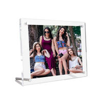 Cadre de certificat en acrylique personnalisé, directement de l'usine, avec support, porte-photo transparent en PMMA, avec vis de montage et base de support