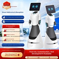 Robot Pemandu Wisata Pintar Xiaomi Leopard Lite 2026 Baru, Interaktif Suara, Q&A, Pengenalan Wajah, Pemutaran Iklan Berulang