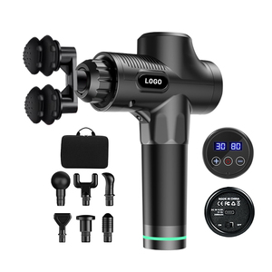 Individuelles Logo Tiefengewebe-Massagepistole 30 Geschwindigkeiten Erwachsene drahtlose Fitness elektrische Muskelschlager-Massagepistole mit Doppelkopf - Product Image 1