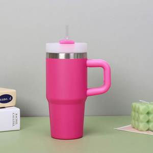 Vaso Térmico de Acero Inoxidable al Vacío de 30oz, 40oz, 50oz al por Mayor con Asa y Pajita para Cerveza, Té, con Logotipo Personalizable - Product Image 6