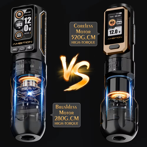 Máquina de Tatuaje Profesional Inalámbrica <span class=keywords><strong>Ambition</strong></span> Soldier Pro 520 2.2-4.2mm VS Ninja Max 280 2.4-4.5mm con Carrera Ajustable, Tipo Pluma - Product Image 3