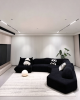 Canapé modulaire moderne en velours à deux places, forme carrée, pliable, écologique, durable, pour salon
