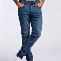 Jean vintage taille mi-haute en denim de haute qualité, coupe slim, personnalisable pour hommes – Collection Rejuvenation