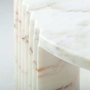 Table basse ronde en marbre au design moderne Mobilier de salon en pierre Table basse en marbre <span class=keywords><strong>caravelle</strong></span> - Product Image 3