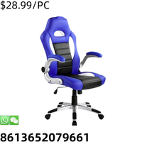 Vente en gros d'usine Chaise de jeu RVB inclinable en cuir avec barre lumineuse à LED Matériau PU pour les joueurs Échantillon gratuit pour le bureau