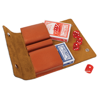Étui à cartes en cuir PU personnalisable et gravable au laser avec porte-dés, fermeture sécurisée pour la protection des cartes