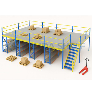 Kho gác mái giá lửng tầng thép Loft nền tảng Heavy Duty lưu trữ giá đa cấp cấu trúc cho công nghiệp sử dụng - Product Image 5