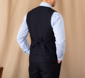 <span class=keywords><strong>Chaleco</strong></span> <span class=keywords><strong>de</strong></span> <span class=keywords><strong>Traje</strong></span> para Banquete, <span class=keywords><strong>Azul</strong></span> Marino, Sin Mangas, Cruzado, para Hombre, Gran Venta - Product Image 5