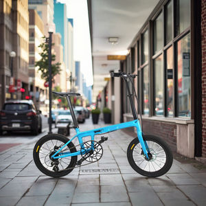 20인치 카본 파이버 접이식 시티 바이크 7단 기어 표준 페달 디스크 브레이크 포크 듀얼 서스펜션 경량 성인용 중국산 - Product Image 6