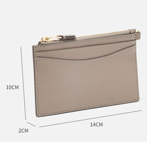 Portefeuille personnalisé avec logo d'usine en gros, portefeuille en cuir végétalien tendance pour femmes, porte-cartes avec fermeture éclair, clip pour cartes de crédit - Product Image 4