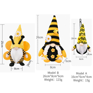 HB-061 Gnomo Peluche Natalizio Ape, Mr e Mrs Honeybee, Ornamenti Gnomo Primaverile - Product Image 6
