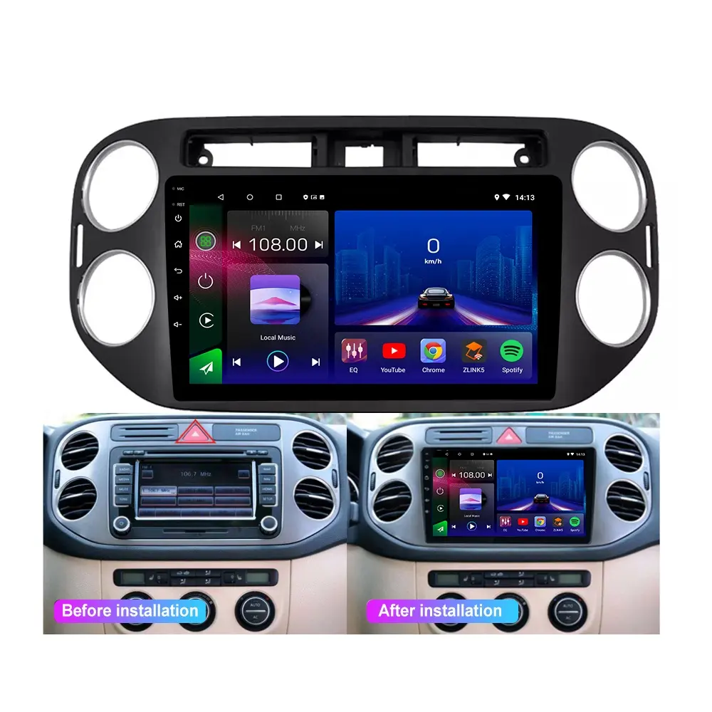 Jmance 9Inch 2 Din Android Auto Carplay Autoradio Gps Fm Dsp Rds Car Radio Navigation For Vw Tiguan 2010