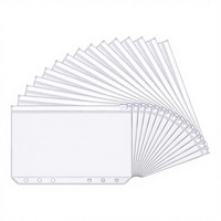 Pochettes pour classeur HONGYUNDA A6, 6 trous, enveloppes budgétaires, dossiers transparents à fermeture éclair, pochettes pour feuilles mobiles, classement de documents en PVC imperméable