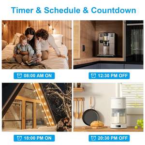 Antela Smart <b>Plug</b> Foro Passante Pulsante Eu Type F 2.4G 5G Wi-Fi Energy Monitoring <b>Remote</b> <b>Control</b> Universal Plastic 16A 240V - Product Image 6