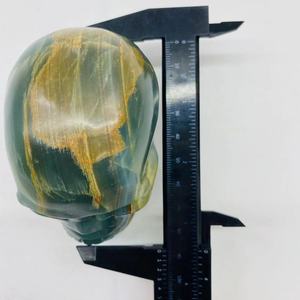 Crâne en cristal sculpté à la main en onyx <span class=keywords><strong>bleu</strong></span>, pour Fengshui, 1 pièce - Product Image 5
