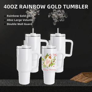 Sublimation Stainless <b>Steel</b> Tumbler Handle Straw Vacuum Insulated BPA Free 6-12 Hours Thermal Insulation Travel <b>Bottle</b> 40 oz - Product Image 2