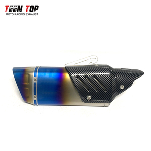 <span class=keywords><strong>Teentop</strong></span> ท่อไอเสียรถจักรยานยนต์สแตนเลส, ท่อครึ่งสีฟ้า51mm/60.5mm - Product Image 2