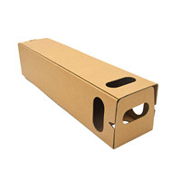 Emballage de bouteille de vin rouge en papier de carton de luxe personnalisé boîte postale d'expédition boîte d'emballage en carton à rouleaux pour le vin