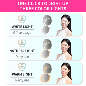 हम गोदाम ड्रॉपशीपिंग फोल्डिंग स्टेलेस डिमिंग सफेद छोटे मेकअप पॉकेट मिरर के साथ सफेद छोटे मेकअप पॉकेट मिरर के साथ - Product Image 4