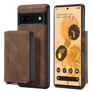 Funda de cuero magnética con bolsa de cremallera para Google Pixel 7/7 PRO, funda de billetera desmontable para Google Pixel <span class=keywords><strong>6A</strong></span> - Product Image 4