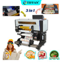 Printer UV DTF Dengan Film Transfer PVC Efek 3D 42cm XP600 TX800 Head Roll to Roll Gold Foil Printer UV DTF Stiker Printer DTF