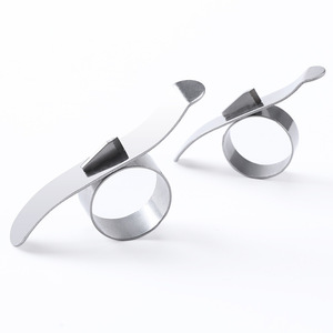 Pelador de naranjas de acero inoxidable, herramienta en forma de anillo para cítricos, juego de 2 piezas, herramientas de cocina para frutas y verduras - Product Image 3