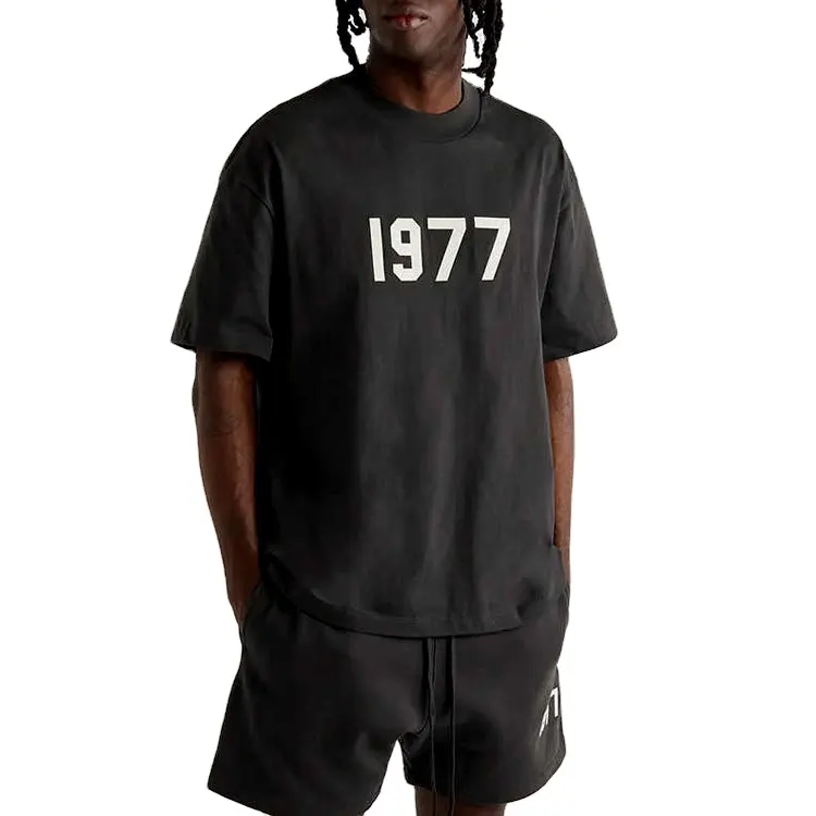 Hochwertiges personalisiertes flockenfarbenes 1977 kurzarm-FOG Compound Line rundhalsausschnitt T-Shirt Herren und Damen mit dem gleichen T-Shirt